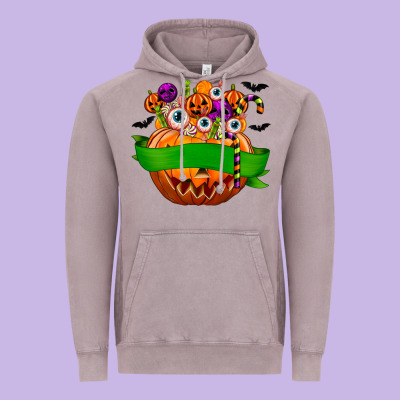 Personalized Boy Halloween Candy Vintage Hoodie Designed By Texasbilliewilder