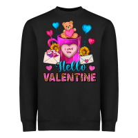 Black Hello Valentine Valentine's Day Coffee Mug Heavyweight Sweatshirt - FaDigitalArtStudio