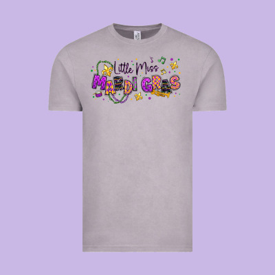 Little Miss Mardi Gras Vintage Tee Designed By Texasbilliewilder