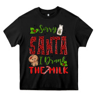 Black sorry santa ı drank the milk Heavy Core Tee - MaliasSmallBusiness