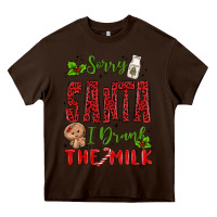 Chocolate Brown sorry santa ı drank the milk Heavy Core Tee - MaliasSmallBusiness