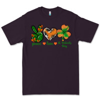 Plum Peace Love St.Patrick's Day Premium Tee - BundleAndBundleShop