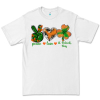 White Peace Love St.Patrick's Day Premium Tee - BundleAndBundleShop
