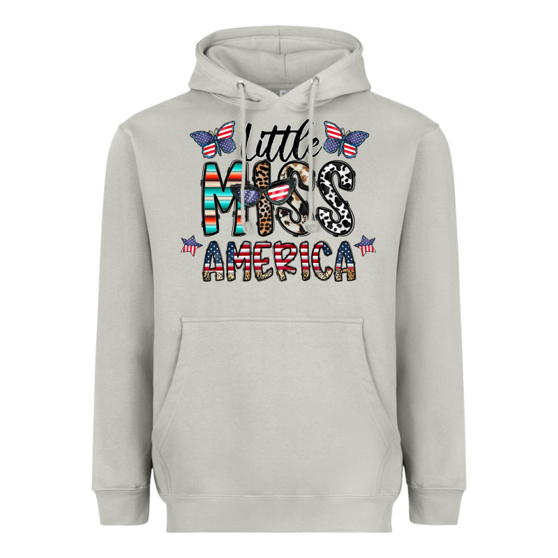 Little Miss America Heavyweight Hoodie by CowhideDigitalArt | Teevron