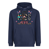 Navy little miss america Heavyweight Hoodie - CowhideDigitalArt