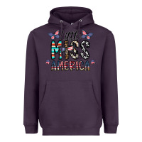 Plum little miss america Heavyweight Hoodie - CowhideDigitalArt