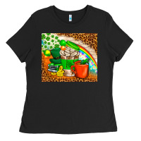 Black Coffee Cups St Patricks Day Tumbler Ladies Tee - BundleAndBundleShop