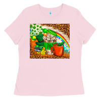Bubblegum Pink Coffee Cups St Patricks Day Tumbler Ladies Tee - BundleAndBundleShop