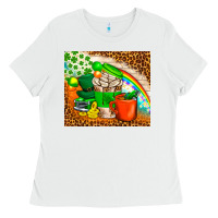 White Coffee Cups St Patricks Day Tumbler Ladies Tee - BundleAndBundleShop