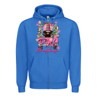 Pink Christmas Truck Gnome Zipper Hoodie | Teevron
