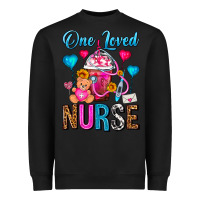 Black One Loved Nurse Valentines Day Frappe Coffee Heavyweight Sweatshirt - FaDigitalArtStudio