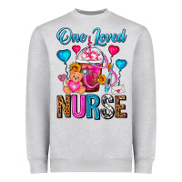 Heather Grey One Loved Nurse Valentines Day Frappe Coffee Heavyweight Sweatshirt - FaDigitalArtStudio