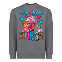 Storm One Loved Nurse Valentines Day Frappe Coffee Heavyweight Sweatshirt - FaDigitalArtStudio