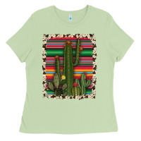 Matcha serape cowhide cacti Ladies Tee - RanaPortraitStore