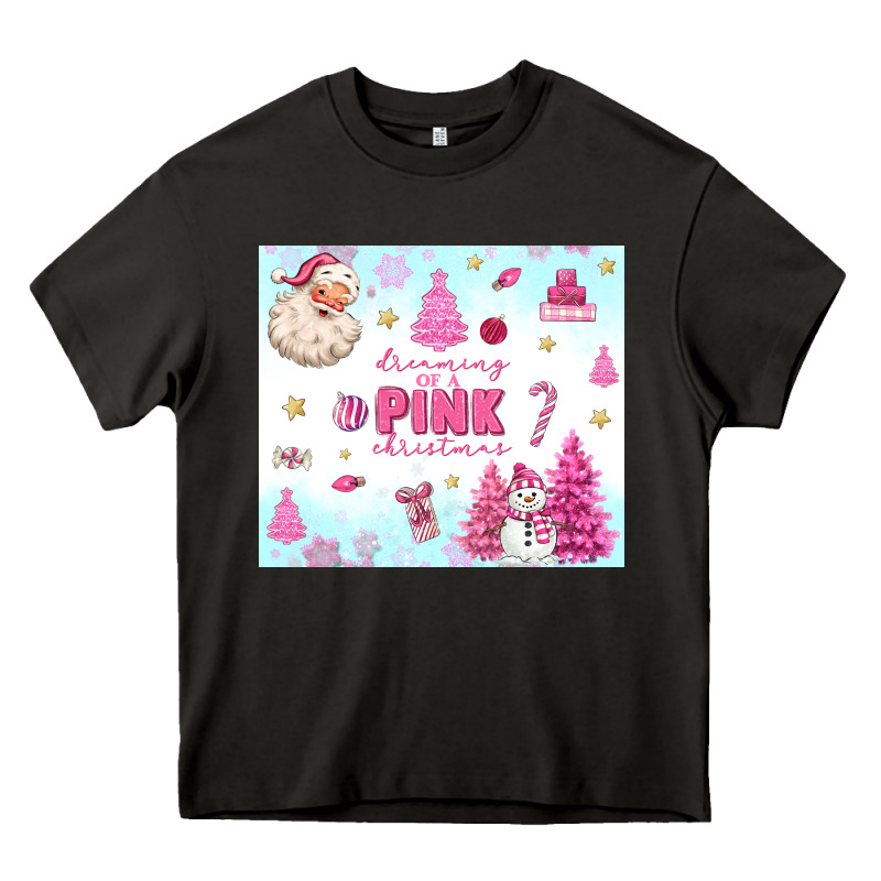 Dreaming Of A Pink Christmas Heavy Core Tee by MaliasSmallBusiness | Teevron