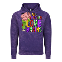 Cloud Purple All Teacher Love Brains Vintage Hoodie - texasbilliewilder
