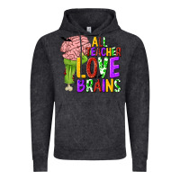 Vintage Black All Teacher Love Brains Vintage Hoodie - texasbilliewilder