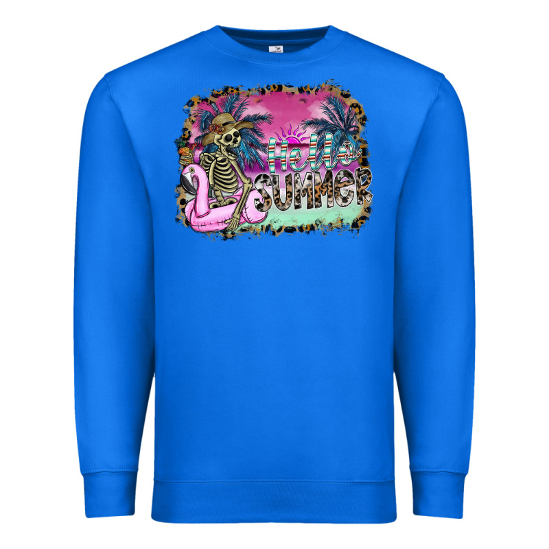 Hello Summer Premium Sweatshirt by SublimationCraftShop | Teevron