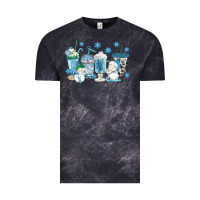 Cloud Black winter snowman coffee cups Vintage Tee - texasbilliewilder