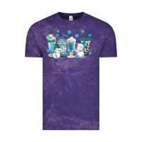 Cloud Purple winter snowman coffee cups Vintage Tee - texasbilliewilder