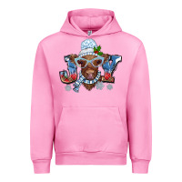 Fuchsia Pink Christmas snow cow joy Urban Hoodie - BarkalooDesign