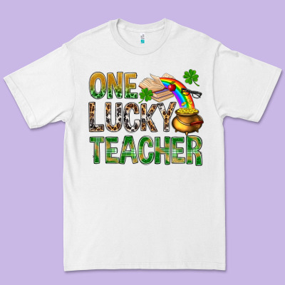 One Lucky Teacher St. Patricks Premium Tee Designed By Bundleandbundleshop
