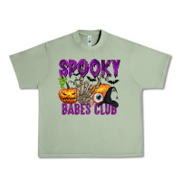 Oil Green Spooky babes club Urban Heavy Tee - texasbilliewilder