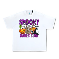 White Spooky babes club Urban Heavy Tee - texasbilliewilder