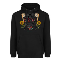 Black little sister biggest fan Heavyweight Hoodie - CowhideDigitalArt