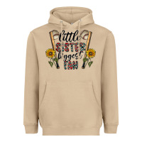 Little Sister Biggest Fan Heavyweight Hoodie | Teevron