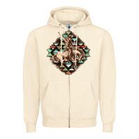 Sandshell Aztec symbol rodeo Zipper Hoodie - FaDigitalArtStudio