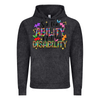Vintage Black see the ability not the disability Vintage Hoodie - NancyCooperArtShop