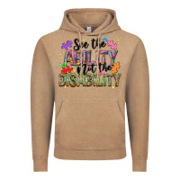 Vintage Coffee see the ability not the disability Vintage Hoodie - NancyCooperArtShop
