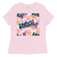 Bubblegum Pink Breast Cancer Awareness Mom With Leopard Patterns Ladies Tee - BundleAndBundleShop