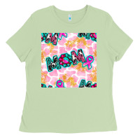 Matcha Breast Cancer Awareness Mom With Leopard Patterns Ladies Tee - BundleAndBundleShop