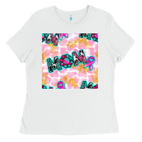 White Breast Cancer Awareness Mom With Leopard Patterns Ladies Tee - BundleAndBundleShop