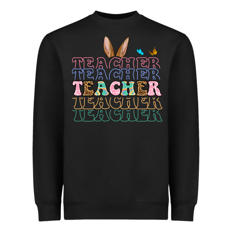 Easter Bunny Teacher Heavyweight Sweatshirt by OliviaCreatesArt | Teevron