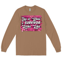 Toasted Coconut this is what a survivor looks like breast cancer awareness Long Sleeve Tee - Jasminsmagicworld