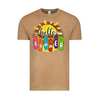 Vintage Camel hello summer with flip flops Vintage Tee - NancyCooperArtShop