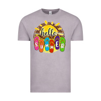 Vintage Zinc hello summer with flip flops Vintage Tee - NancyCooperArtShop