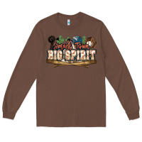 Chestnut Small town big spirit Baseball Long Sleeve Tee - HowdyJamesFarm