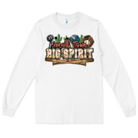 White Small town big spirit Baseball Long Sleeve Tee - HowdyJamesFarm