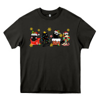 Asphalt christmas cats Heavy Core Tee - MaliasSmallBusiness