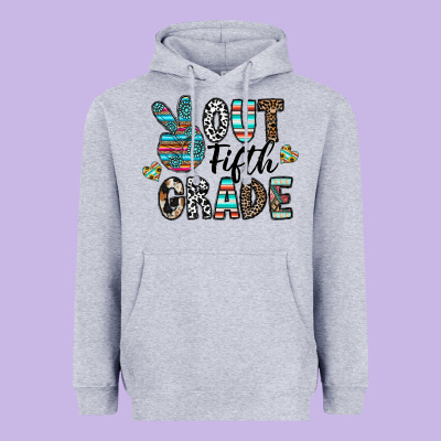 Out Fifth Grade Heavyweight Hoodie Designed By Cowhidedigitalart