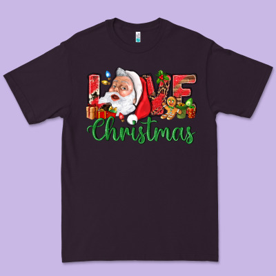 Love Christmas With Santa Premium Tee Designed By Bundleandbundleshop