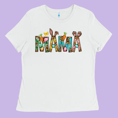 Easter Mama Ladies Tee Designed By Bundleandbundleshop