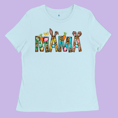 Easter Mama Ladies Tee Designed By Bundleandbundleshop