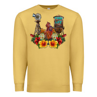 Antique Gold farm life rooster Premium Sweatshirt - SublimationCraftShop