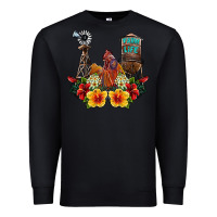 Black farm life rooster Premium Sweatshirt - SublimationCraftShop