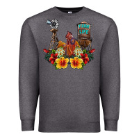 Charcoal Heather farm life rooster Premium Sweatshirt - SublimationCraftShop